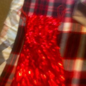 Red sparkly dress, size extra small, brand is Lucy in the sky